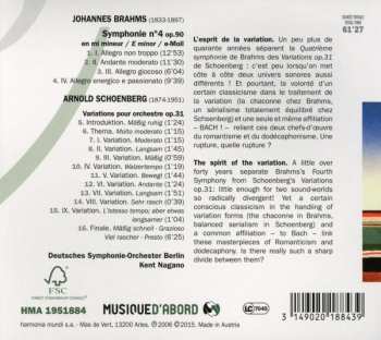 CD Johannes Brahms: Symphonie No. 4 / Variations Op. 31