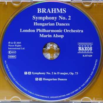 CD Johannes Brahms: Symphony No. 2 / Hungarian Dances