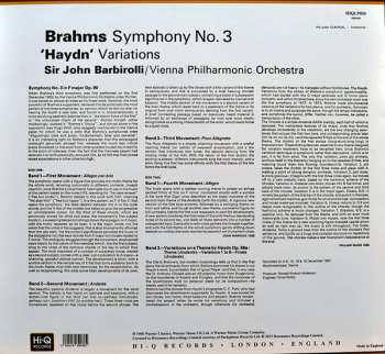 LP Johannes Brahms: Symphony No. 3 / 'Haydn' Variations