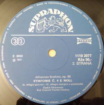 LP The Czech Philharmonic Orchestra: Symphony No. 4
