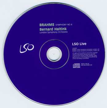 CD The London Symphony Orchestra: Symphony No 4