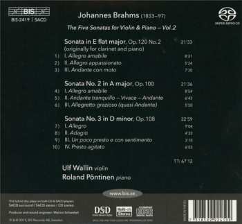 SACD Johannes Brahms: The Five Sonatas For Violin & Piano, Vol.2