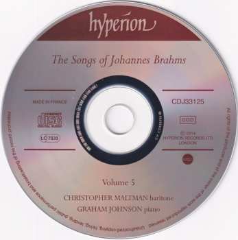 CD Johannes Brahms: The Songs Of Brahms ~ 5