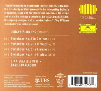 4CD/Dobozkészlet Johannes Brahms: The Symphonies