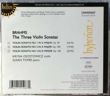 CD Johannes Brahms: The Three Violin Sonatas