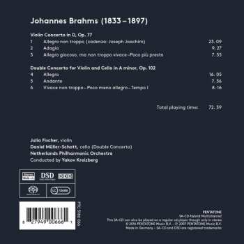SACD Johannes Brahms: Violin Concerto In D, Op.77 / Double Concerto In A Minor, Op.102
