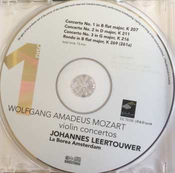 2CD Wolfgang Amadeus Mozart: Violin Concertos, La Borea Amsterdam.