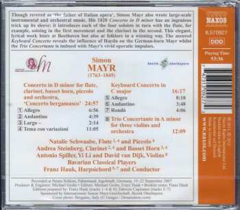 CD Johannes Simon Mayr: Concerto Bergamasco • Keyboard Concerto In C • Trio Concertante
