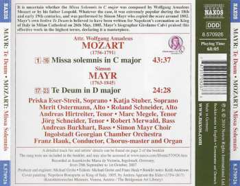 CD Wolfgang Amadeus Mozart: Te Deum - Missa Solemnis