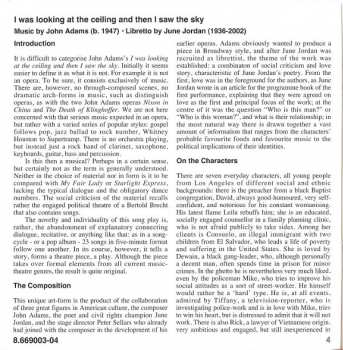 2CD John Adams: I Was Looking At The Ceiling And Then I Saw The Sky