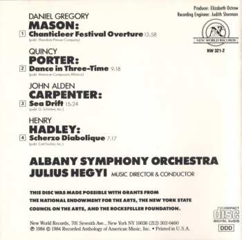 CD Albany Symphony Orchestra: Sea Drift / Scherzo Diabolique / Chanticleer (Festival Overture) / Dance In Three-Time