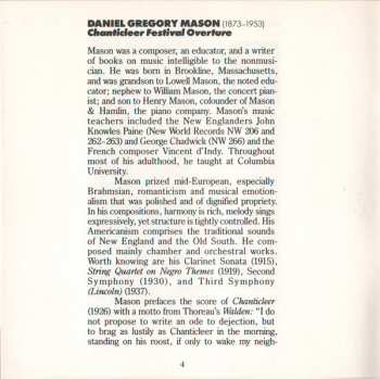 CD Albany Symphony Orchestra: Sea Drift / Scherzo Diabolique / Chanticleer (Festival Overture) / Dance In Three-Time