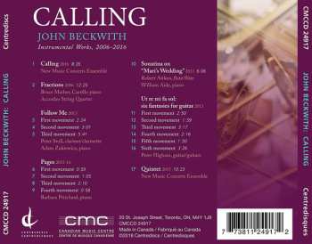 CD John Beckwith: Calling: Instrumental Works: 2006-2016