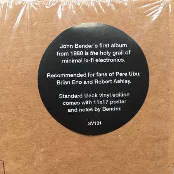 LP John Bender: I Don't Remember Now / I Don't Want To Talk About It