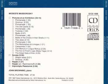 CD Modest Mussorgsky: Pictures At An Exhibition - Sonata(4 Hands), Hopak, Impromptu Passioné