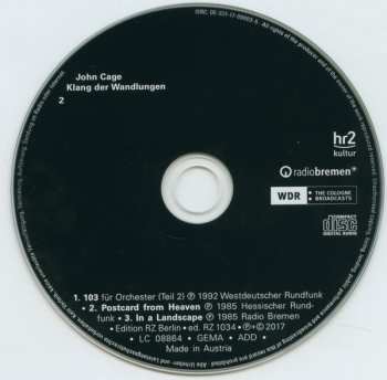 3CD/Dobozkészlet John Cage: Klang Der Wandlungen LTD