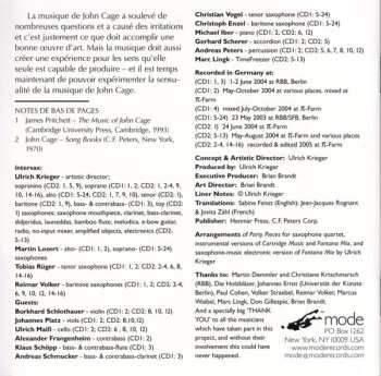2CD John Cage: The Works For Saxophone 3 & 4