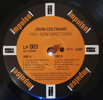 5LP/Dobozkészlet John Coltrane: 1963: New Directions