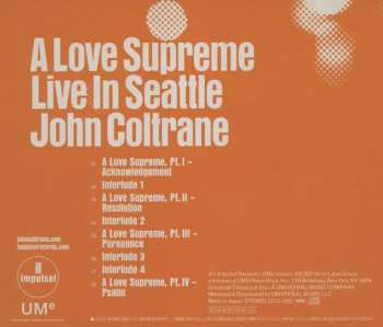 CD John Coltrane: A Love Supreme: Live In Seattle