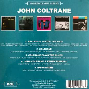 5CD/Dobozkészlet John Coltrane: Timeless Classic Albums Impressions
