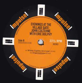 2LP John Coltrane: Evenings At The Village Gate