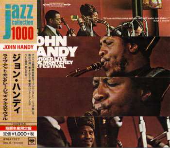 CD John Handy: Recorded Live At The Monterey Jazz Festival LTD
