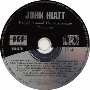 CD John Hiatt: Hangin' Around The Observatory + Overcoats
