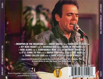 CD John Hiatt: Ottawa Broadcast 1988
