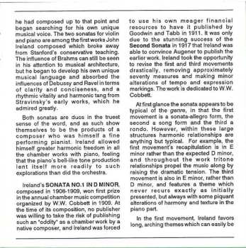 CD John Ireland: Music For Violin And Piano