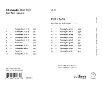 CD John Jenkins: Four-Part Consorts