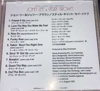 CD John Lee: Still Can't Say Enough LTD