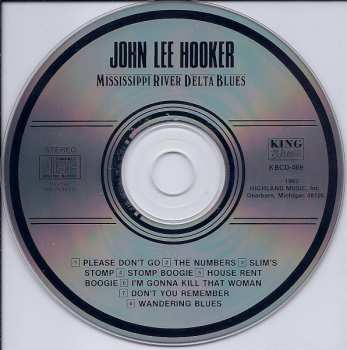 CD John Lee Hooker: Mississippi River Delta Blues