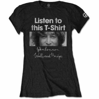 Merch John Lennon: Női Póló Listen Lady 