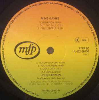 LP John Lennon: Mind Games
