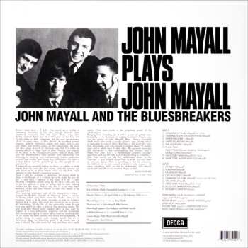 LP John Mayall: John Mayall Plays John Mayall (Recorded Live At Klooks Kleek!) CLR