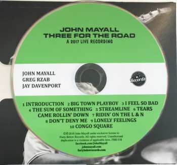 CD John Mayall: Three For The Road - A 2017 Live Recording