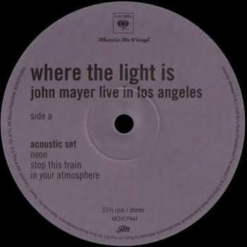 4LP/Dobozkészlet John Mayer: Where The Light Is: John Mayer Live In Los Angeles