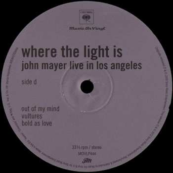 4LP/Dobozkészlet John Mayer: Where The Light Is: John Mayer Live In Los Angeles