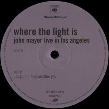 4LP/Dobozkészlet John Mayer: Where The Light Is: John Mayer Live In Los Angeles