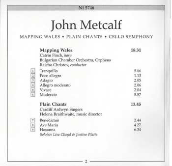 CD Catrin Finch: Mapping Wales • Plain Chants • Cello Symphony