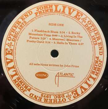 4LP/Dobozkészlet John Prine: Live At The Other End Dec. 1975 LTD