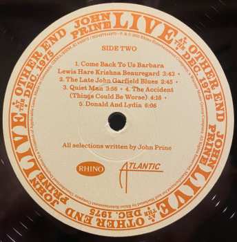 4LP/Dobozkészlet John Prine: Live At The Other End Dec. 1975 LTD