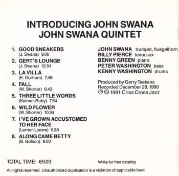 CD John Swana Quintet: Introducing John Swana