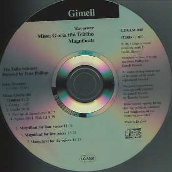 CD John Taverner: Missa Gloria Tibi Trinitas