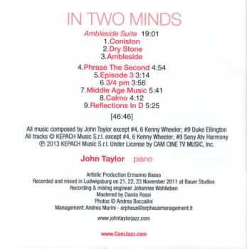 CD John Taylor: In Two Minds