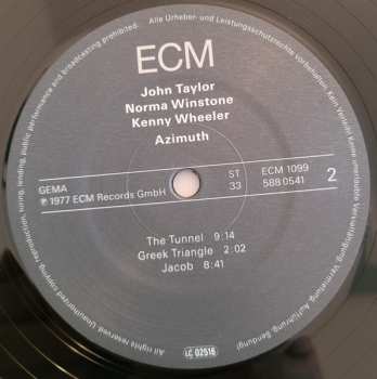 LP John Taylor: Azimuth