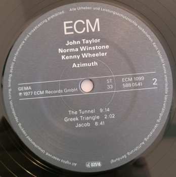 LP John Taylor: Azimuth
