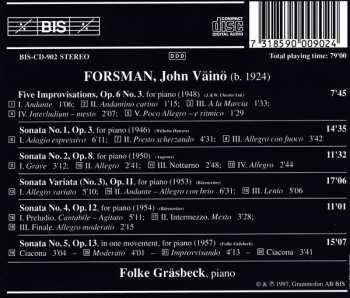 CD Folke Gräsbeck: The Five Piano Sonatas / 5 Improvisations