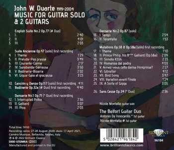CD John W. Duarte: Music For Guitar Solo And 2 Guitars