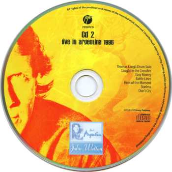 6CD John Wetton: The Official Bootleg - Archive Vol 1 (Live In Argentina 1996 · Live In Osaka 1997 · Live In Tokyo 1999) DLX